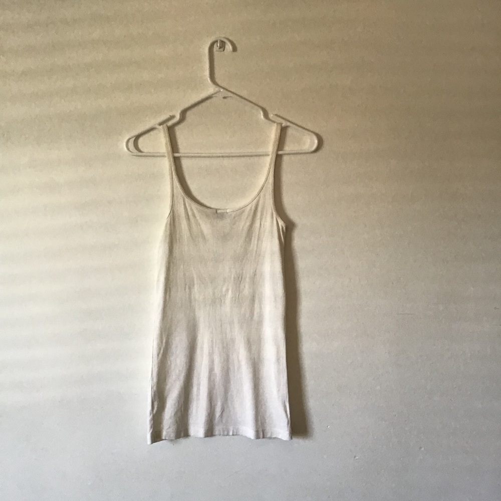 J CREW white tank‎ with floral design 100 cotton S - Picture 2 of 4